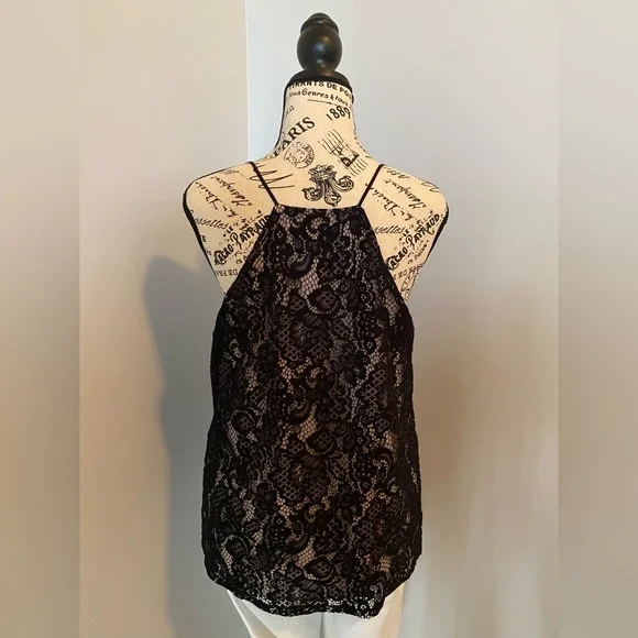 LOFT black tank w/ overlay, size Small - Picture 3 of 4